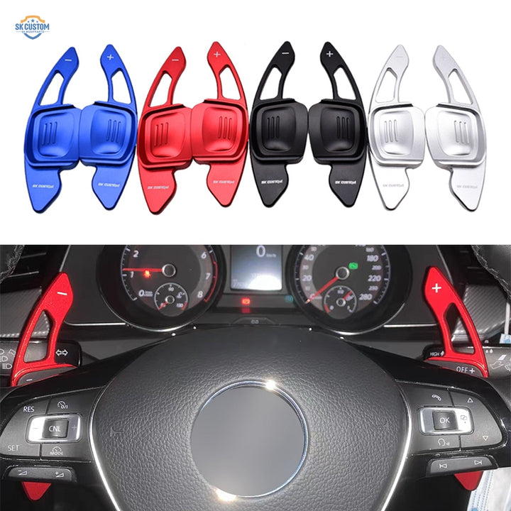 Car Craft Compatible With Jetta 2015-2023 (not For Jetta Gll 2015-2022) Polo 2020-2023 (not Indian Polo) T-cross 2019-2023 Tiguan 2018-2021 (not For Tiguan R Line 2018-2021) Virtus 2018-2023 Paddle Shifter Blue Btbp-004 - CAR CRAFT INDIA
