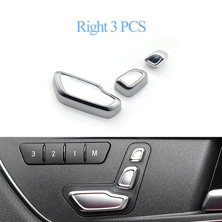 Car Craft Compatible With Mercedes A B Class W176 W246 Cla W117 Gla W156 C Class W204 E Class W212 Ml Gle Gle Gls W166 Slk W172 Slc W172 Seat Adjustment Headrest Switch Button Cover Silver Right 1669058200 - CAR CRAFT INDIA
