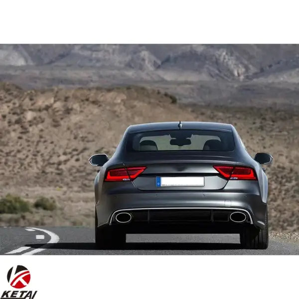 2012-2015 Normal RS7 Style Car Bumper Rear Diffuser with Tail Pipe for AUDI A7