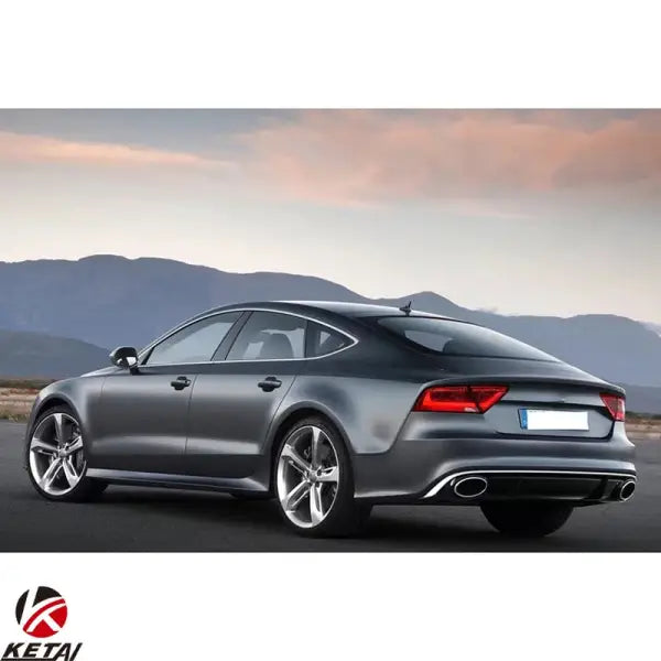 2012-2015 Normal RS7 Style Car Bumper Rear Diffuser with Tail Pipe for AUDI A7