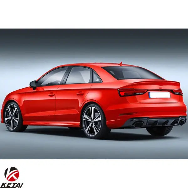 2013-2016 Normal RS3 Style Car Bumper Rear Diffuser with Tips for AUDI A3 Sedan