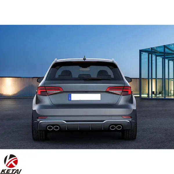 2013-2020 Normal S3 Style Car Rear Bumper Exhaust for AUDI A3 Hatchback