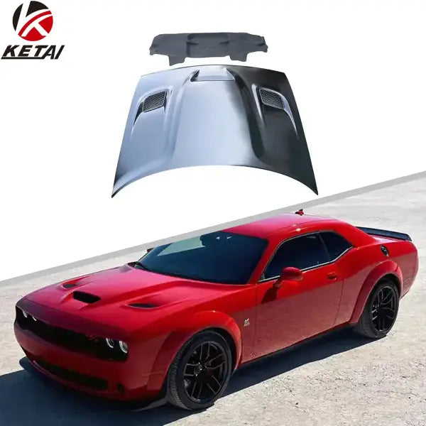 2015 Hellcat Style Aluminum Engine Hood Car Auto Accessories for Challenger 2015-2021