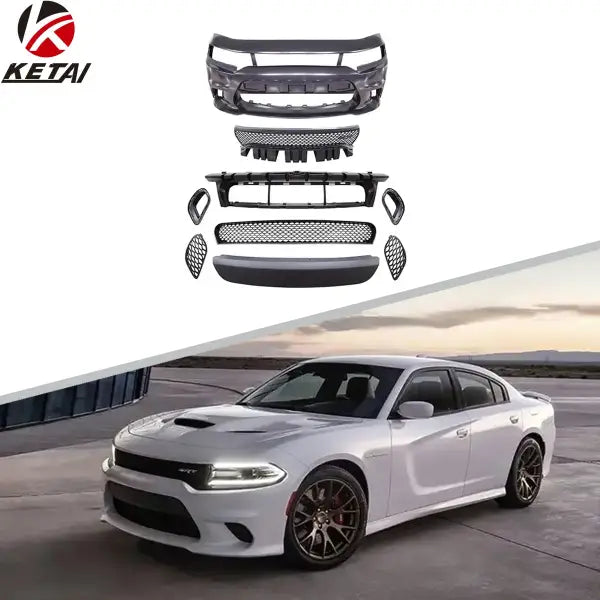 2015 SRT Style Front Bumper Front Lip without Fog Lamp Hole Car Bumper for Dodge Charger 2015-2022
