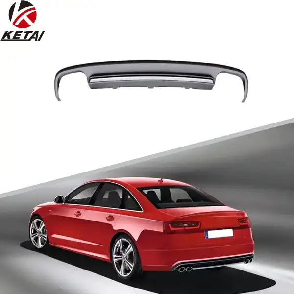 2016-2019 Normal S6 Style Car Bumper Facelift Body Rear Diffuser for AUDI A6
