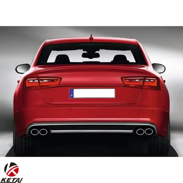 2016-2019 Normal S6 Style Car Bumper Facelift Body Rear Diffuser for AUDI A6