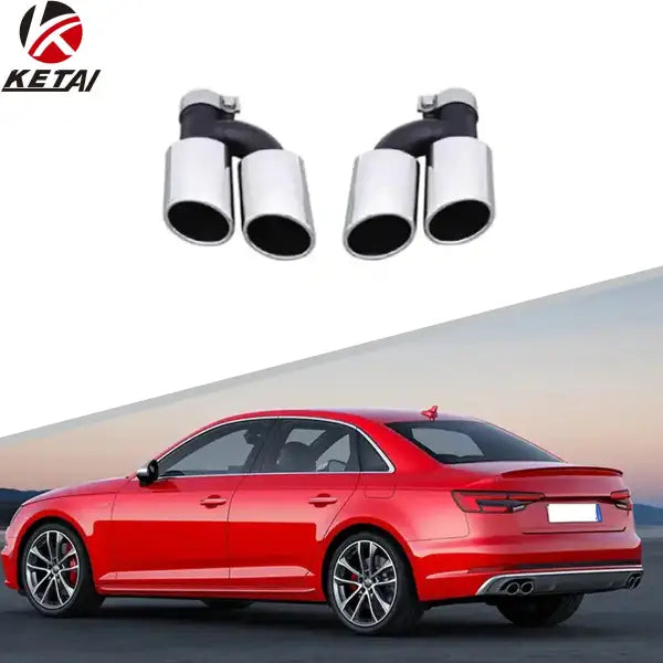 2016-2019 Stainless Steel Silver S4 Style Tail Pipe for AUDI A4