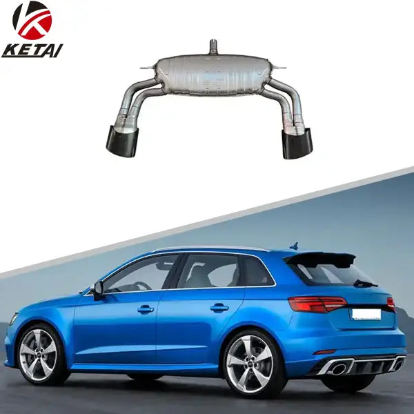 2017-2020 S-Line RS3 Style Car Rear Bumper Exhaust Body for AUDI A3 Hatchback