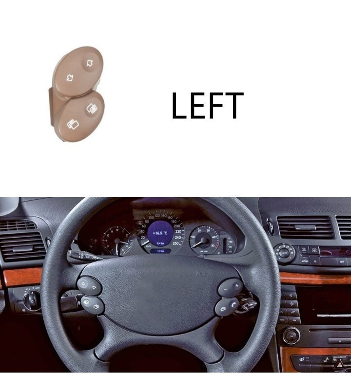 Car Craft Compatible With Mercedes E Class W211 2006-2009 Cls W218 Steering Wheel Knob Button Yellow 23082023108465-t2 Left CC-2737 - CAR CRAFT INDIA