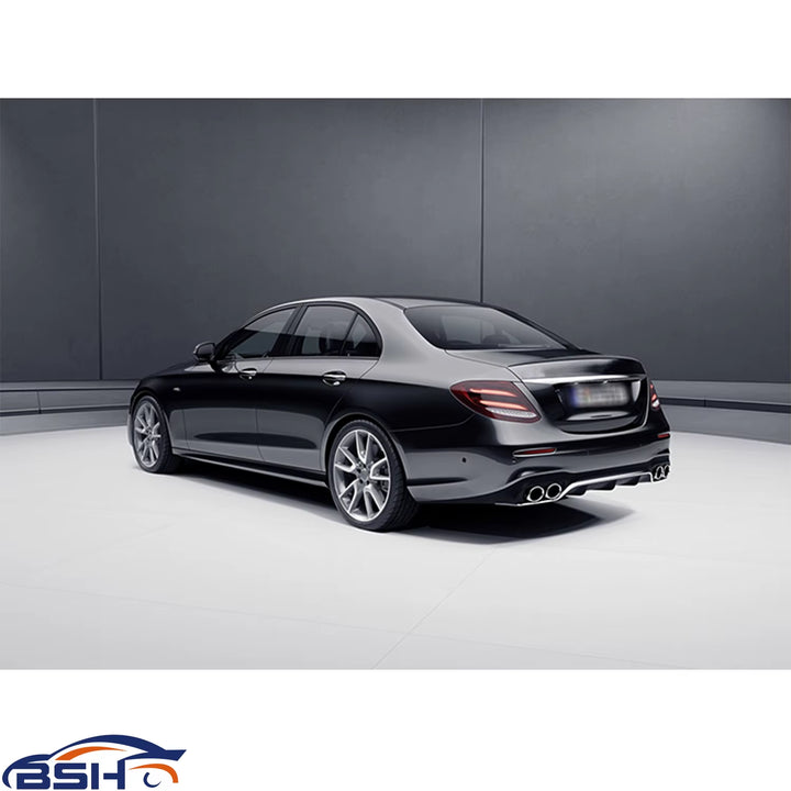 High Quality E53 Style Silver Auto Rear Bumper Body Parts Rear Diffuser for BENZ W213 AMG Sedan 2017+