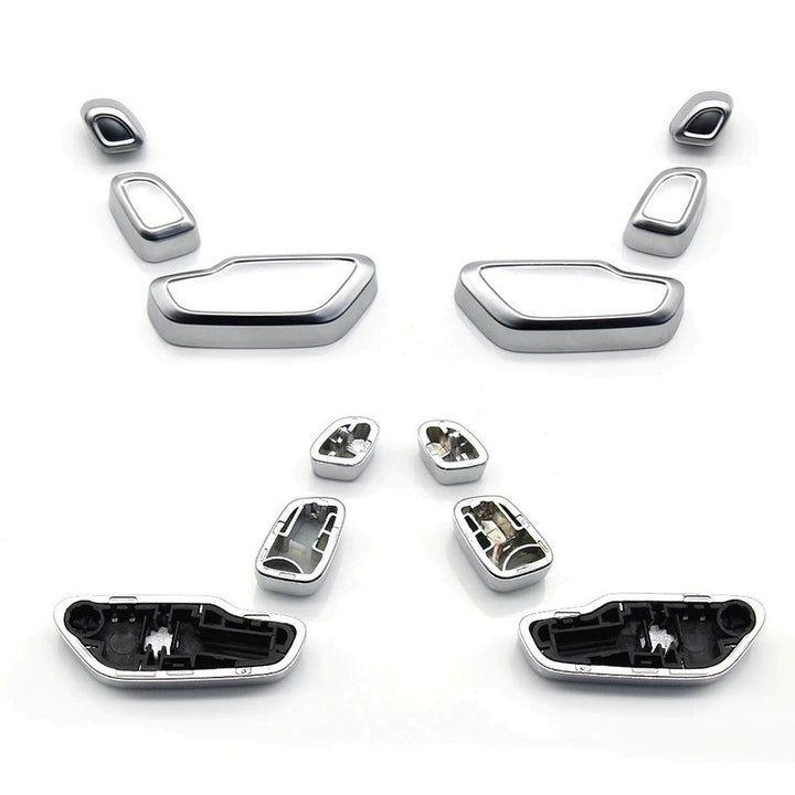 Car Craft Compatible With Mercedes A B Class W176 W246 Cla W117 Gla W156 C Class W204 E Class W212 Ml Gle Gle Gls W166 Slk W172 Slc W172 Seat Adjustment Headrest Switch Button Cover Silver Right 1669058200 - CAR CRAFT INDIA