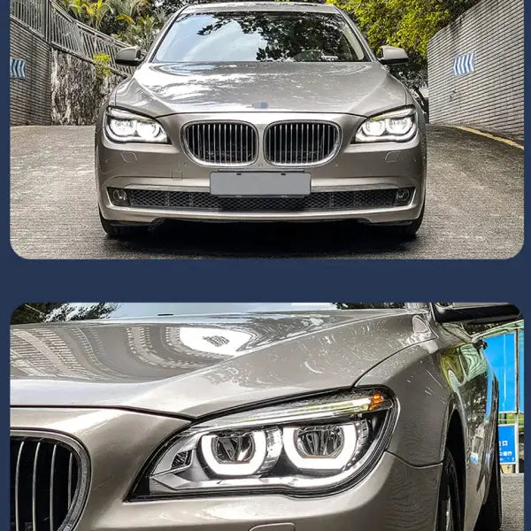 For BMW 7 Series F01 F02 2009-2015 Headlight Auto Head Lamp Reverse Brake Fog Front Lights DRL Plug and Play IP67 2Pcs/Set