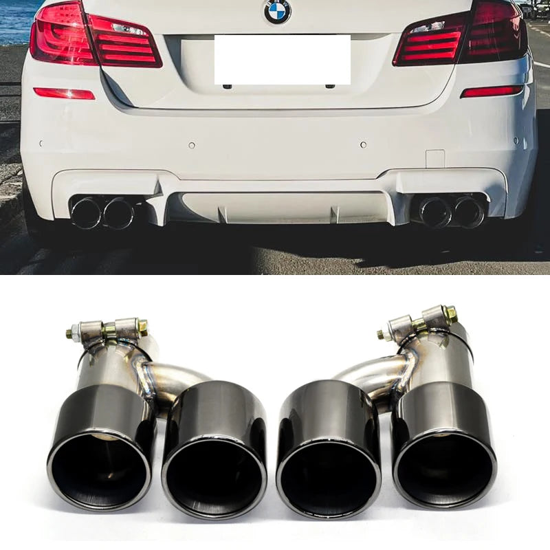 1 Pair Exhaust Tailpipe Tip For BMW 535i 535d F10 F11 Upgrade M5 Look ...