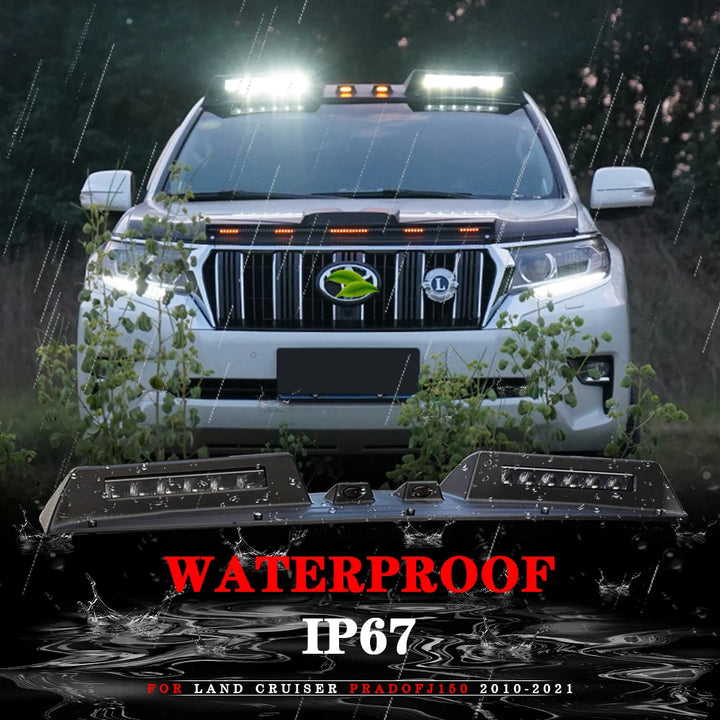 Top Light Luggage Rack Off-Road Adventure Lamp for TOYOTA LAND CRUISER PRADO 2010-2022 FJ150 Roof Led Light Bar