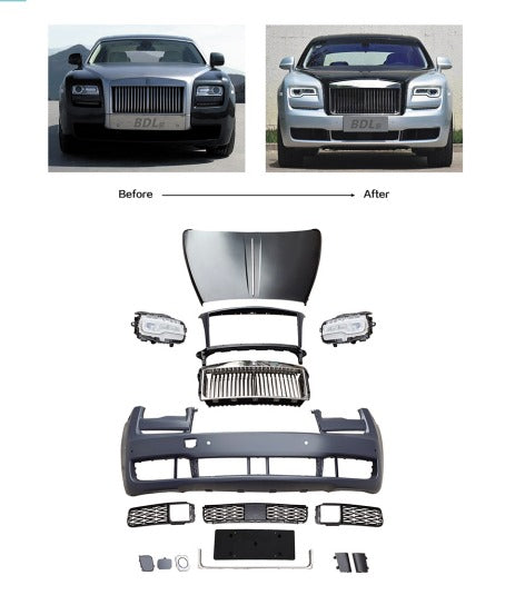 ROLLS ROYCE GHOST FACELIFT CONVERSION UPGRADE BODYKIT GHOST 1 2010-2014 TO GHOST 3 HEADLIGHT BONNOT BUMPER 123456 - CAR CRAFT INDIA