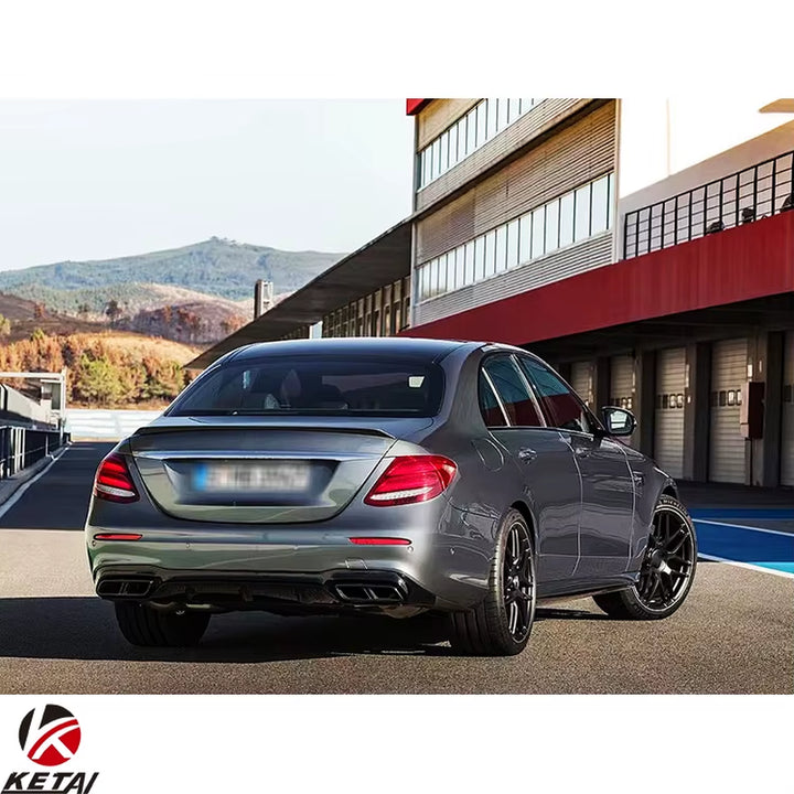 Factory Outlets E63 Style Car Bumper  Rear Diffuser for BENZ W213 AMG Sedan 2017+