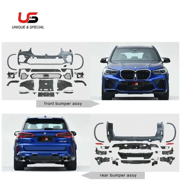 Abs Carbon Fiber Bodykit Front Rear Car Bumpers Side Skirts for BMW X5 G05 Upgrade X5M Automotive Parts