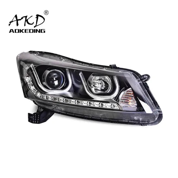 Accord LED Headlight 2008-2012 LED DRL Hid Head Lamp Angel Eye Bi Xenon