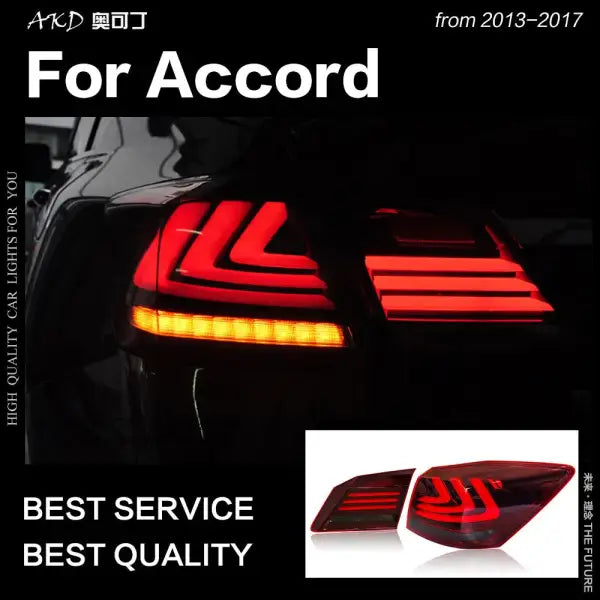 Accord Tail Lights 2013-2017 Accord LED Tail Lamp LED Rear Lamp DRL Signal Brake Reverse