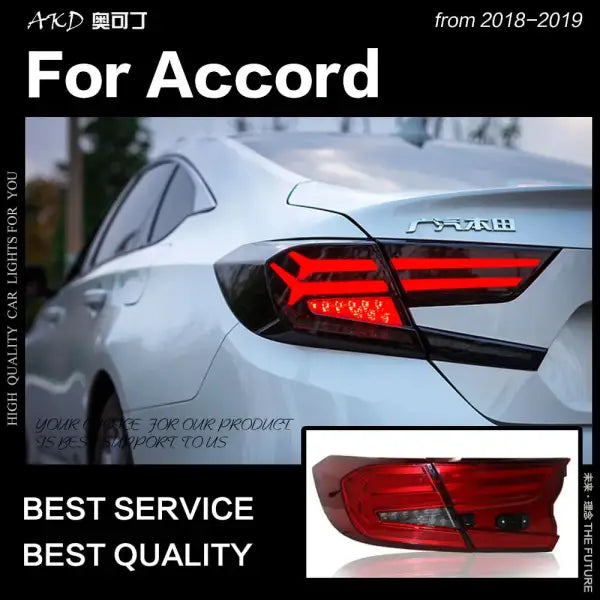 Accord Tail Lights 2018-2019 New Accord LED Tail Lamp Rear Lamp DRL Signal Brake Reverse
