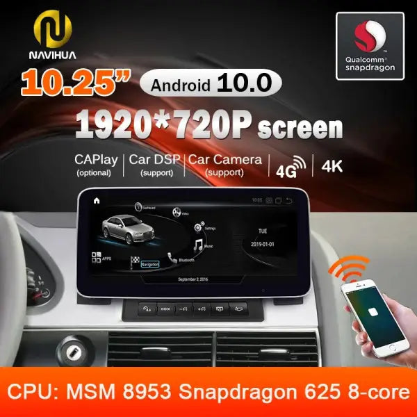 Android 10.25 Inch Octa Core GPS Navigation Car DVD Multimedia Player Head Unit Autoradio for Audi A6 C6 2005-2011