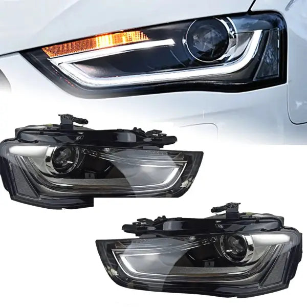 Audi A4 LED Headlight 2013-2016 Headlights A4L DRL Turn Signal High Beam Angel Eye Automotive