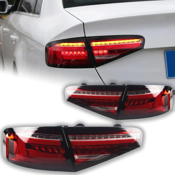 Audi A4 Tail Lamp 2013-2016 A4 Tail Light LED DRL Dynamic Signal Reverese Rear Lamp Automotive