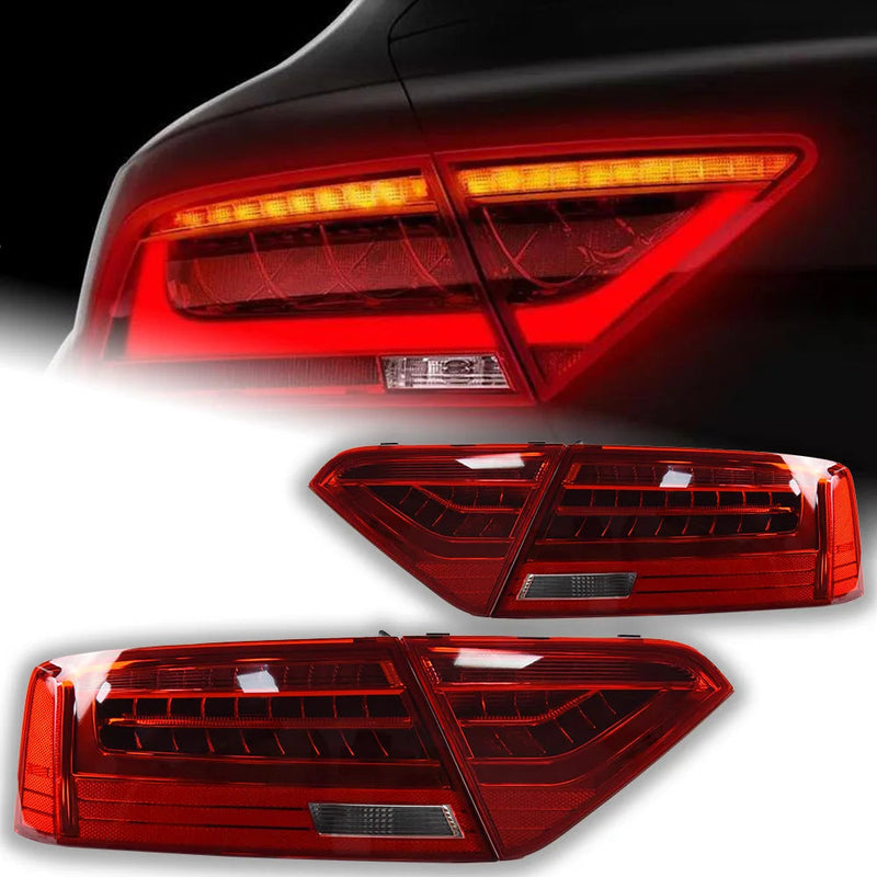 Audi A5 Tail Lamp 2008-2016 A5 Tail Light LED DRL Dynamic Signal Reverese Rear Lamp Automotive