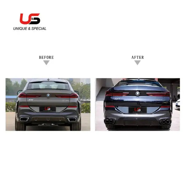 Auto Parts Body Kit for BMW X6 G06 Modified to Black Knight Bodykits Front Lip Rear Diffuser Side Skirts