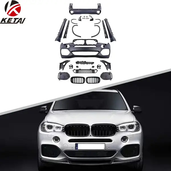 Auto Parts Modification X5 M-Tech Style Front Lip Rear Diffuser Side Skirt Vents Spoiler Body Kit for BMW X5 F15