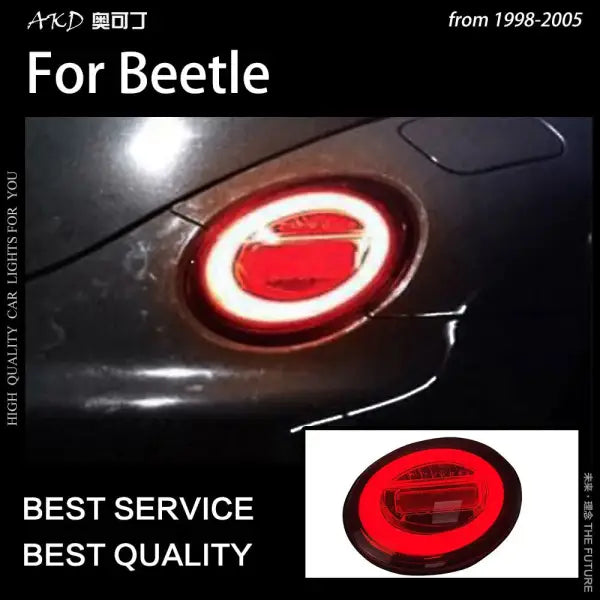 VW Beetle Tail Lights 1998-2005 Beetle LED Tail Light DRL Rear Lamp Turn Signal Reverse Brake