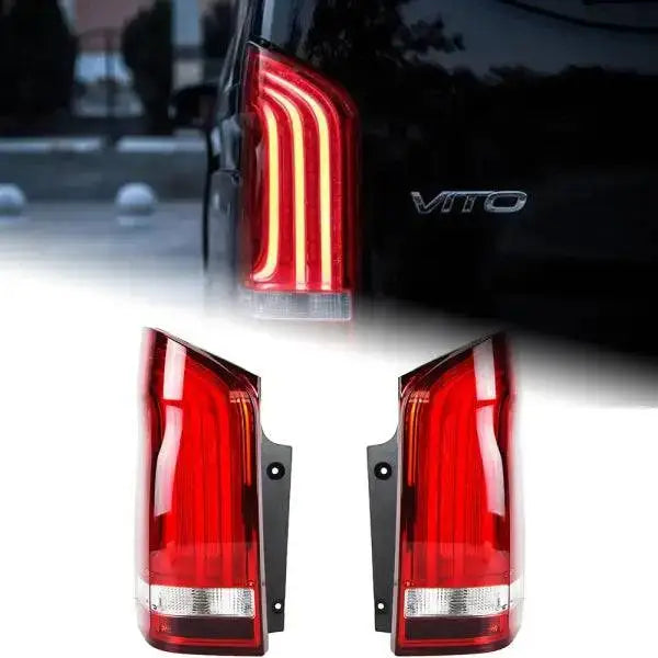 Left Rear Tail Light Assembly For Mercedes Vito W447 2015+ – Black Housing, Red Lens
