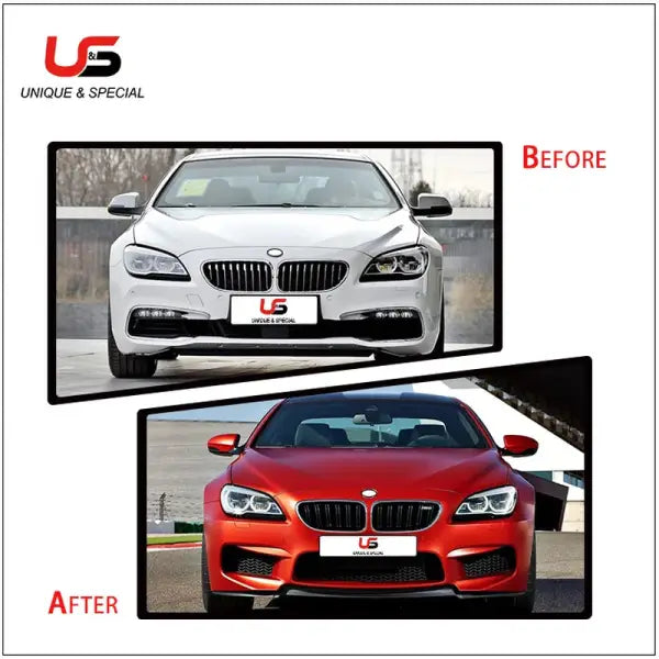Use for BMW 6 Series F06 F12 F13(11-18 Style) Upgrade to M6 Bodykit Front Bumper Grille Fender