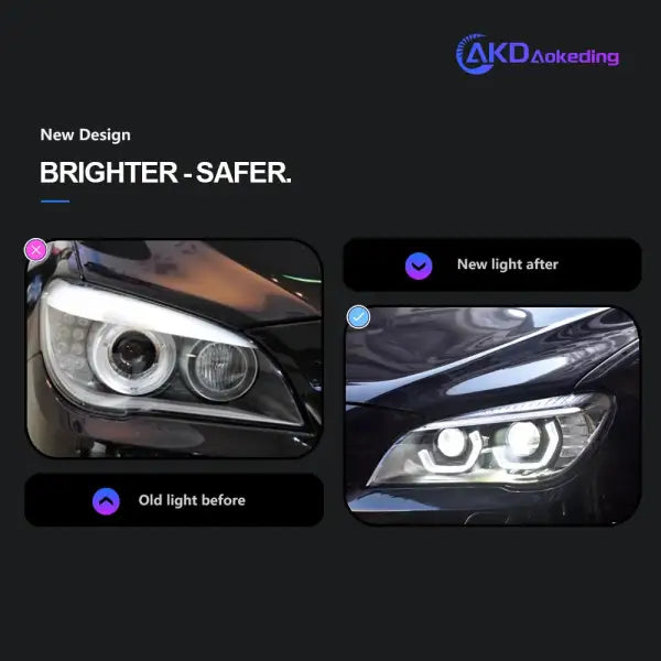 BMW F02 Headlights 2009-2014 740I 730I 735I F01 LED Headlight Projector Lens DRL Automotive