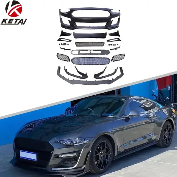 Car Bumper Body Kit GT500 Style PP ABS Front Bumper for Mustang 2018-2022