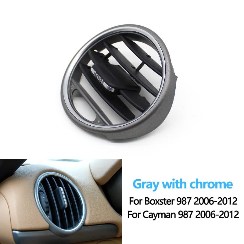 Car Craft Boxter Ac Vent Compatible With Porsche 2006-2012 Caymen Gray Silver Automotive Parts And