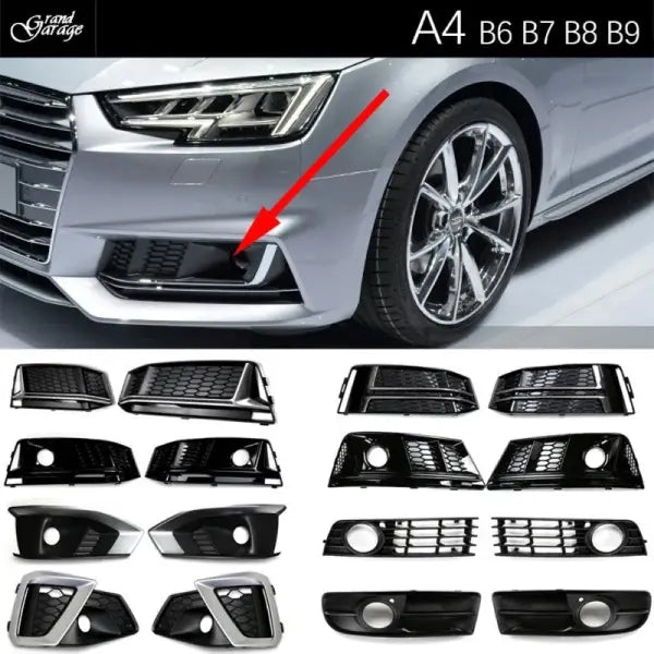 Car Craft Compatible With Audi A4l B9 S4 Fog Lamp Grill