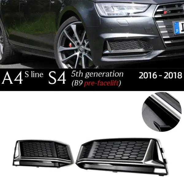 Car Craft Compatible With Audi A4l B9s4 Fog Lamp Grill