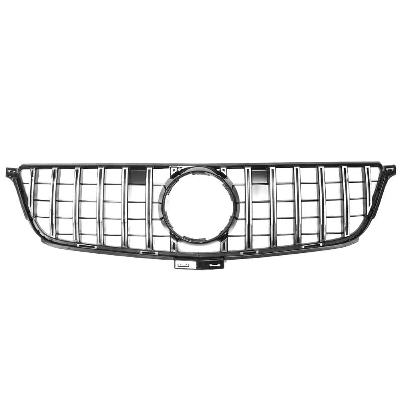 Car Craft Front Bumper Grill Compatible With Mercedes Ml W166 X166 2012-2016 Front Bumper Panamericana Grill W166 Grill Gtr Silver Ml - CAR CRAFT INDIA