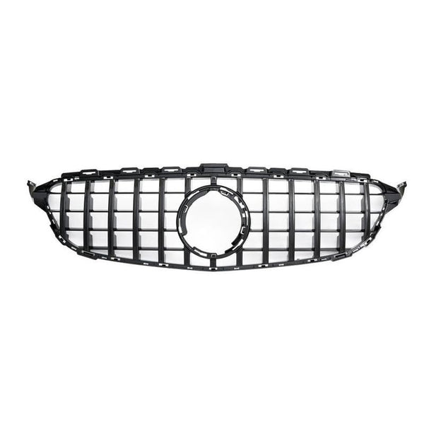 Car Craft Front Bumper Grill Compatible With Mercedes Benz C Class W205 2019-2022 Front Bumper Grill W205 Grill Gtr Black Lci - CAR CRAFT INDIA