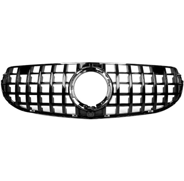 Car Craft Front Bumper Grill Compatible With Mercedes Glc W253 X256 2020-2023 Front Bumper Panamericana Grill W253 Grill Dynamic Gtr Black Lci - CAR CRAFT INDIA