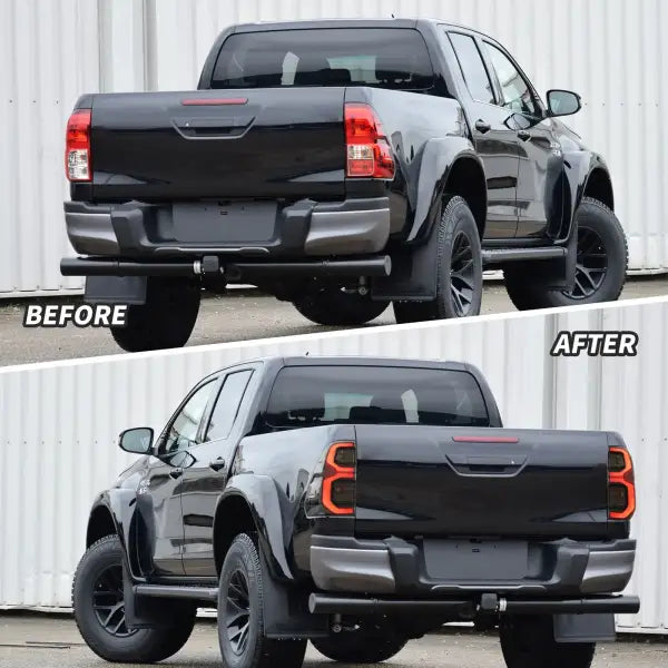 Car LED Tail Lights for Toyota Hilux 2015-2020 Plug and Play 12V Driving Lamps Daylight DRL Rear Lampsdrl Signal taillight LIGHT - CAR CRAFT INDIA