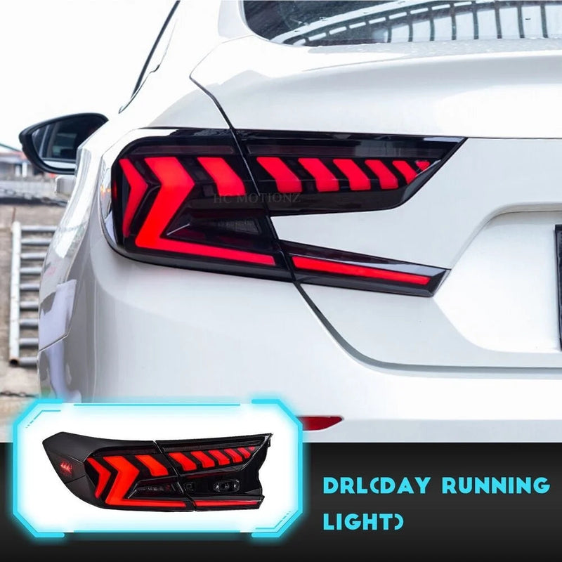 Car LED Tail Lights for Honda Accord 10Th 10.5Th 2018 - 2022 Rear Animation Plug and Play 12V DRL Signal