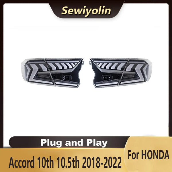 Car LED Tail Lights for Honda Accord 10Th 10.5Th 2018 - 2022 Rear Animation Plug and Play 12V DRL Signal