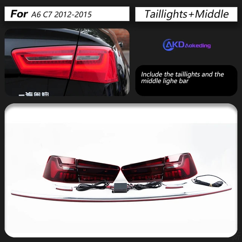 Car Lights for Audi A6 LED Tail Light 2012-2016 A6 C7 Tail Lamp C8 Design DRL Dynamic Signal Brake Reverse