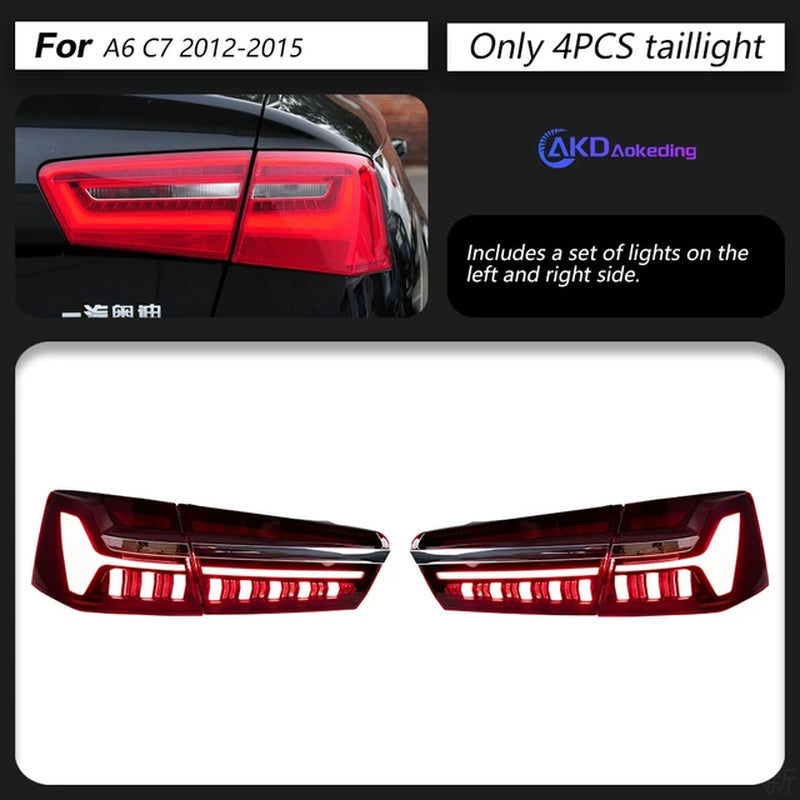 Car Lights for Audi A6 LED Tail Light 2012-2016 A6 C7 Tail Lamp C8 Design DRL Dynamic Signal Brake Reverse