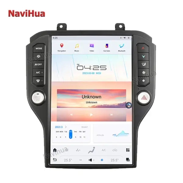 Car Radio Player GPS Navigation for Ford Mustang 2015-2020 Vertical Touch Screen Tesla Style Head Unit 14.4" NEW Style
