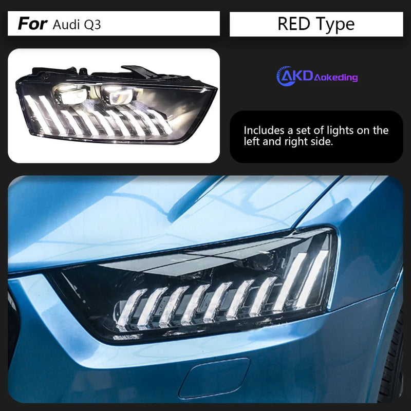 Car Styling Head Lamp for Audi Q3 Headlights 2013-2018 Q3 Headlight LED DRL Signal Lamp Automotive
