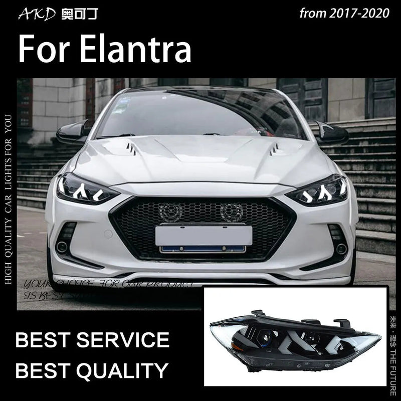 Car Styling Head Lamp for Elantra Headlights 2016-2020 Elantra Headlight Drl Led Projector Lens