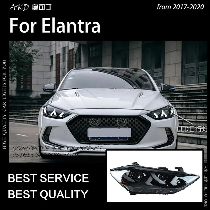 Car Styling Head Lamp for Elantra Headlights 2016-2020 Elantra Headlight Drl Led Projector Lens